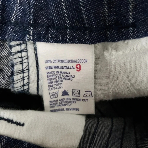 Vintage Y2K Tommy Hilfiger Flare Jeans Striped Dark Wash High Rise Denim - Picture 8 of 9